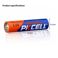 Baterai Kering Silinder Alkaline PKCEL AA LR03/AAA 4 Buah, Baterai untuk Mouse & Remote Control Nirkabel, Baterai untuk Mainan