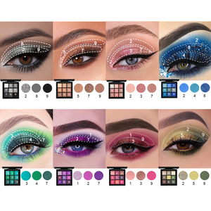 Không thấm nước trang điểm 9 màu Eyeshadow Palette không thấm nước lâu dài ánh sáng lung linh Matte Eye Shadow - Product Image 4