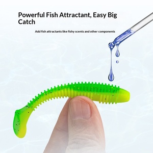 Leurre souple King Lure à queue en T filetée, avec tête plombée et spirale inversée, pour la pêche au bar en réservoirs et rivières - Product Image 4