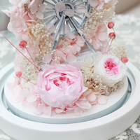 Vente en gros Nouvelles Idées de Produits 2024 Cadeau Saint Valentin Roses Conservées Avec Ferris en Dôme de Verre Pour Cadeau d'Anniversaire