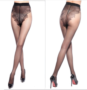 Collants transparents en spandex/nylon <span class=keywords><strong>noir</strong></span> de Tiger Factory, tricotés ultra-fins, niveau T, <span class=keywords><strong>bikini</strong></span>, été, sexy, amusants - Product Image 4