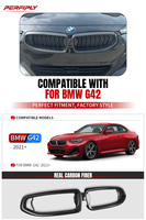 Grille de pare-chocs avant en fibre de carbone sèche Perfiply pour BMW Série 2 G42 M235i M240i Kit Carrosserie