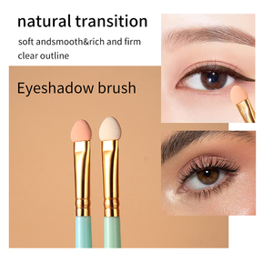 Pinceau de maquillage OEM personnalisé pour un seul œil <span class=keywords><strong>Brosse</strong></span> à cils cosmétique Tête inclinée <span class=keywords><strong>Brosse</strong></span> à fard à paupières en nylon à pointe éponge douce pour sourcils - Product Image 5