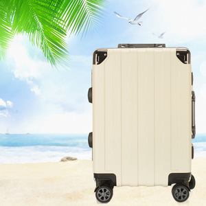 Trolley Suitcase 20 Inch Spinner Lightweight Portable Aluminum Frame Unisex Carry On Leisure Travel ABS <b>Material</b> - Product Image 1