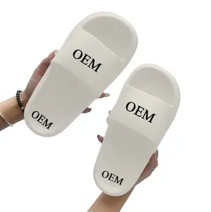 OEM Custom Orange Color Slides Footwear Sandal EVA Custom Logo Slippers High Quality EVA Slipper Making Machine For Women Lady