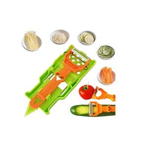 Éplucheur de légumes 3-en-1 en forme de Y avec lame dentelée pour julienne |   Éplucheur de fruits et de pommes de terre PP Kitchen |   Accessoires de cuisine, gadgets de cuisine - Product Image 1