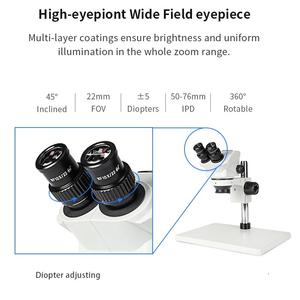 <span class=keywords><strong>Microscope</strong></span> stéréo trinoculaire BD-SZM0750T-D1 de Boshida 3.5X-200X avec la lumière d'anneau de <span class=keywords><strong>LED</strong></span> - Product Image 2