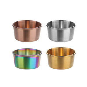 304 Stainless Steel Dipping Cup Gold <b>Sauce</b> Cup Seasoning Dish Household Salad Tomato <b>Sauce</b> Durable - Product Image 5