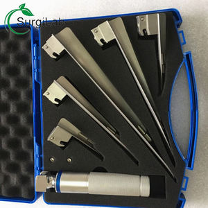 Dokter Hewan anestesi medis <span class=keywords><strong>Laryngoscope</strong></span> 5 pisau dan pegangan kuningan untuk rumah sakit hewan peliharaan - Product Image 4