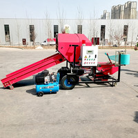 Machine de ensilage combinée Napier Grass Peanut Corn Hay Straw Stalk, avec hacheuse et ensileuse, moteur diesel, haute productivité, automatique