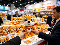 Peluche Léopard Douce et Moelleuse, Poupée Animale pour Cadeau Promotionnel, Peluche Personnalisée