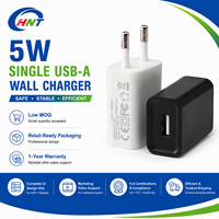Vente d'usine ODM/OEM Chargeur mural USB simple 5W 5V/1A ignifuge avec prise EU/US pour téléphone portable, multi-protection