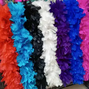Colorful 200g Decorative feathers Thick Turkey feather boa feather garland boas for carnival costumes party samba dance decor