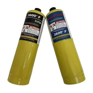 99.9% גבוהה טוהר 16 oz Mapp גז את צהוב בקבוק נייד Oxy Mapp ריתוך מפת גז למכירה
