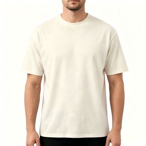 เสื้อยืดโอเวอร์ไซส์ผู้ชาย 400GSM ผ้าฝ้าย 100% สั่งทำได้ พิมพ์ลายกราฟิกสไตล์วินเทจ สตรีทแวร์ สั่งพิมพ์ตามต้องการ ยูนิเซ็กส์ ลำลอง สีแอพริคอต - Product Image 2