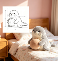 Peluche de dauphin certifiée ASTM |   Peluche super douce pour enfants |   Peluches de qualité supérieure pour cadeaux |   Remplissage Écologique