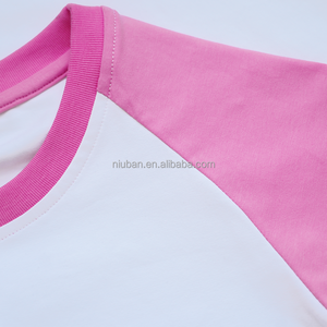 High Quality Short Sleeve T-shirt Dtg Custom Low Moq Women <strong>Crop</strong> Raglan t Shirt - Product Image 5