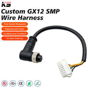 High Frequency Custom Gx12 Smp Wire Harness Low Voltage <b>Power</b> <b>Cable</b> With Gold Plated Contacts for Instrumentation Control System - Product Image 1