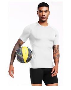 Maglietta a Compressione da Uomo Elastica ad Asciugatura Rapida per Corsa e Basket, T-shirt Sportiva a Maniche Corte Aderente per Fitness - Product Image 4