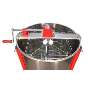 Stainless Steel Manual Beekeeping Extraction Honeycomb Drum Spinner with Transparent Lid Self-reversal Dadant Honey Extractor