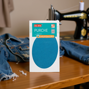 Patch Ilan 9,5X14cm Turchese 2 Pezzi Per Riparazione Abbigliamento - Product Image 2