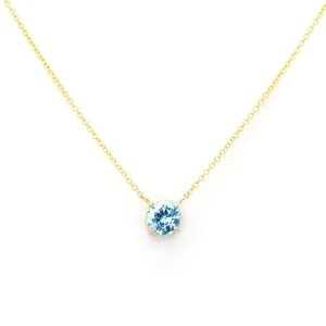 <span class=keywords><strong>HOYA</strong></span> 925 Sterling Silber Roségold & Vergoldete Solitär-Halskette 6,0mm Blauer Zirkon Anhänger Eleganter Geometrischer Hochzeitsschmuck - Product Image 3