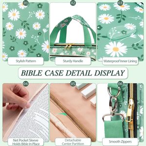 Funda para Biblia de Estilo Clásico con Cruz, Protectora para Transportar el Libro Sagrado, Cubierta para Biblia de Iglesia, Muestra Gratis - Product Image 3