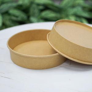 Mangkuk Makanan Kertas Kraft Tahan Air Sekali Pakai dengan Tutup PET PP untuk Restoran, Sup, atau Kotak Makan Siang - Product Image 3