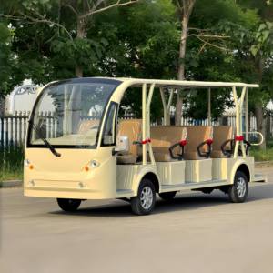 Mini lanzadera eléctrica abierta para 14 pasajeros, autobús turístico personalizado con aprobación CE - Product Image 6