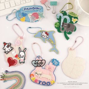 Hot Sell Personalized DIY Luggage Tag Label Key <b>Ring</b> Bag Chain Accessories <b>Blank</b> Embroidery Patch - Product Image 3