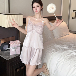 Damen Viskose Elegantes Lässiges Weiches Glattes V-Ausschnitt Langarm Zweiteiliges Nachthemd-Set Hot <span class=keywords><strong>Sleeper</strong></span> Pyjamas - Product Image 6