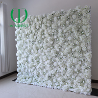 Dinding Bunga Artifisial Mawar Putih Elegan Hydrangea Ramah Lingkungan untuk Dekorasi Rumah, Pesta, dan Pernikahan (Grosir)