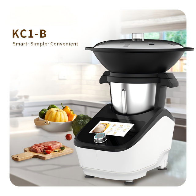 China Manufactory Home Electric Stainless Steel Wifi Kitchen Robot Cooker Multifunction Food Processors Cooking 7 Inch Screen