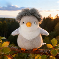 Jouet en peluche d'oiseau personnalisé en gros, animal en peluche réaliste, poupée d'oiseau lestée avec des haricots et du coton PP, jouets doux