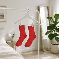 100% chaussettes habillées pour hommes en polyester durable jetable en vol respirant tissé pied anti-dérapant motif à pois