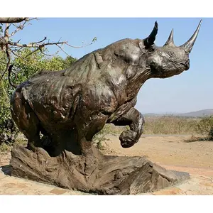 대형 정원 장식 코뿔소 청동 동상