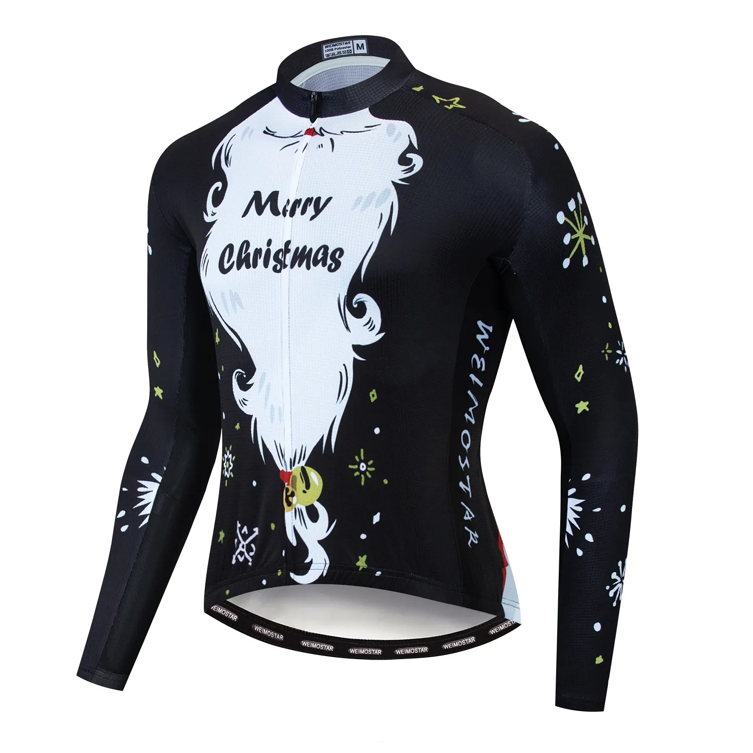 wholesale custom Christmas castelli printing cycling jersey long sleeve cycling shirt quick dry bicycle outfit