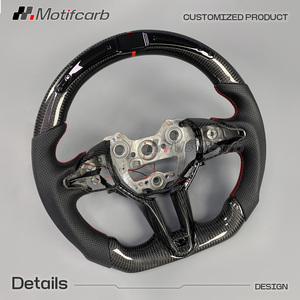 Volante Deportivo Personalizado de Fibra de Carbono de 3 Radios con LED Inteligente de RPM para I30N I20N Elantra N-line Fastback 2018-2026 - Product Image 3