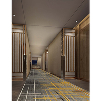 Moquette à boucles et coupes robuste pour zone d'attente d'aéroport, tapis de sol résistant à l'usure et à fort trafic piétonnier