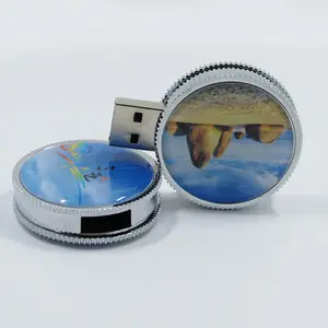 Metal Coin Shape USB Flash Drive 8GB 16GB 32gb 64gb
