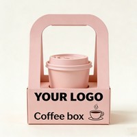 Boîte en carton personnalisée pour boissons de restaurant, boîte à lait avec porte-gobelets, contenants stériles à café à emporter avec robinet