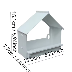 Mangeoire à oiseaux de fenêtre multifonctionnelle pratique-Colle au verre, aux portes et aux arbres avec trou de suspension - Product Image 3