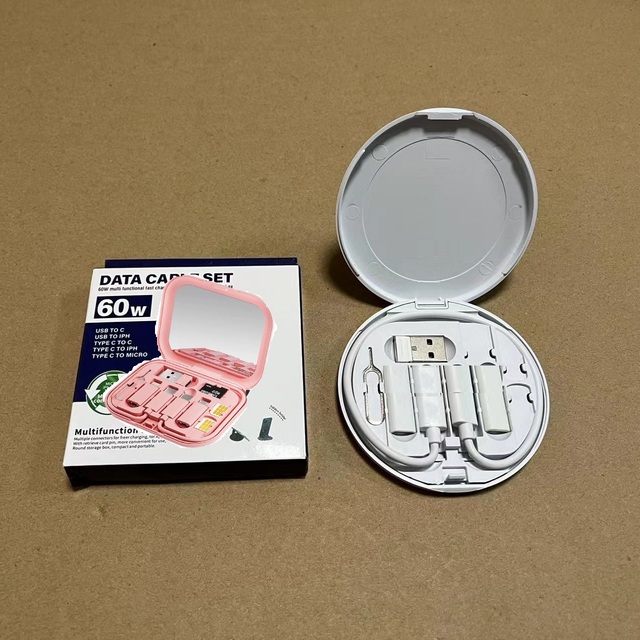 Wholesale DC01 Type-C Multi-Functional Fast Charging Data Cable Storage Kit with 3 Interfaces Pure Copper Conductor Phone Holder