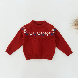 Suéter <span class=keywords><strong>de</strong></span> Invierno Cálido <span class=keywords><strong>para</strong></span> Niñas <span class=keywords><strong>de</strong></span> Alta Calidad, Diseño Bordado con Estampado Floral <span class=keywords><strong>para</strong></span> Bebés y Niños Pequeños, <span class=keywords><strong>Cuello</strong></span> Alto - Product Image 2