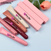 Baume à lèvres transparent en tubes souples, marque privée, brillant rose, végétalien, hydratant, baume liquide brun, gloss à lèvres, vente en gros