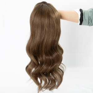 Perruque en cheveux naturels Stock Money Piece, brun caramel balayage avec mèches qui encadrent le visage, dentelle HD 5x5, nœuds simples invisibles - Product Image 5