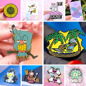 Alfileres esmaltados, fabricante de artesanías de Metal chapado, broche tallado en cámara, lindos pines esmaltados de dibujos animados personalizados con solapa japonesa - Product Image 5