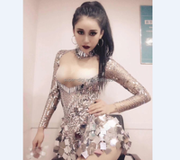 Robe de soirée à paillettes pour fille, robe de bal exotique, robe de danse sur scène
