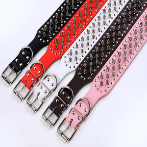 Spiked <strong>Dog</strong> Collar for Medium Large <strong>Dogs</strong> Cool Rivet PU Leather Pet Collar with Zinc Alloy Buckle Durable <strong>Dog</strong> Neck for Outdoor - Product Image 4