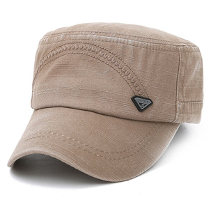 <b>Flat</b> Cap Canvas Men's Outdoor Sun <b>Hat</b> Spring Autumn Windproof Sunshade Adjustable Fit - Product Image 4